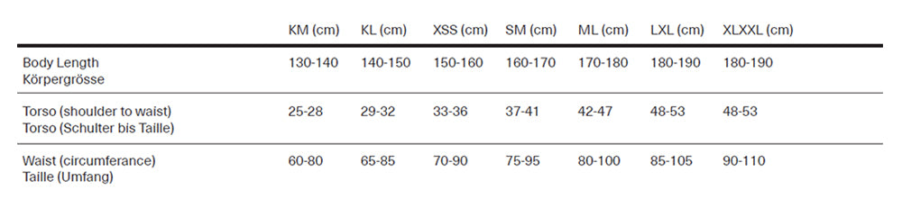 Ixs Pants Size Chart