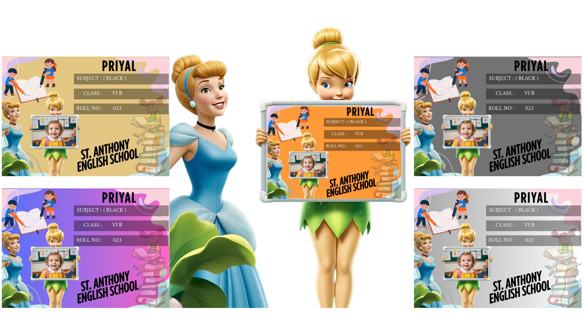 Custom fairy tale name labels