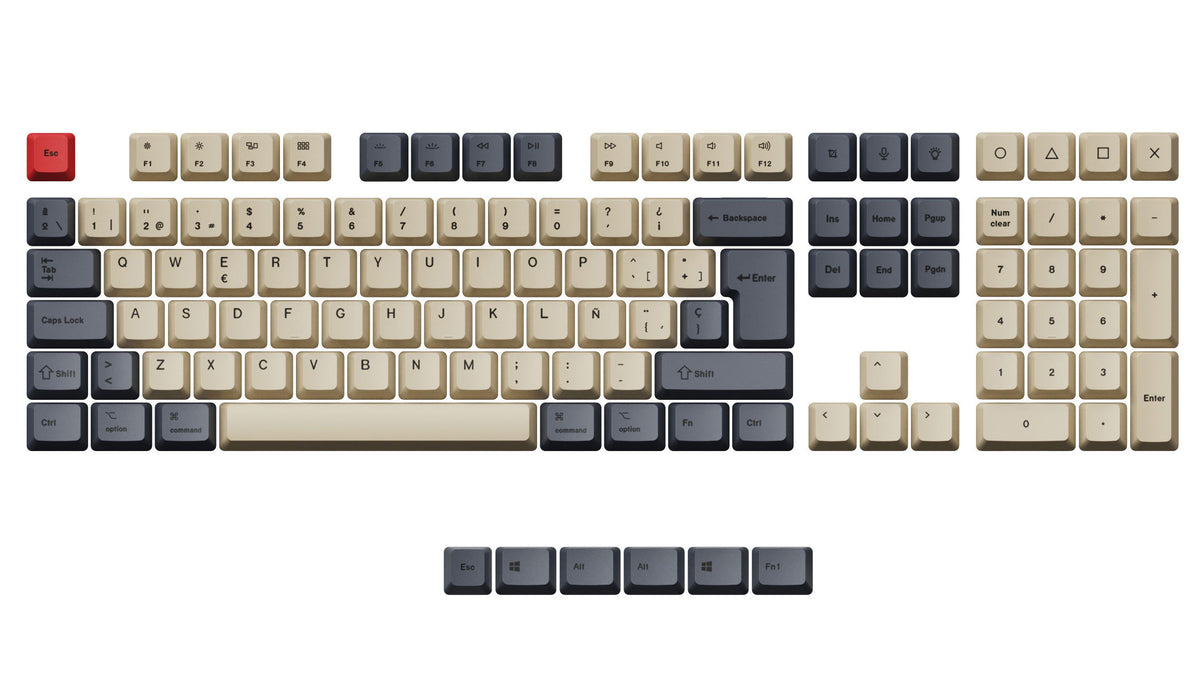 ISO & ANSI L3 OEM Dye-Sub PBT Keycap Set - Carbon