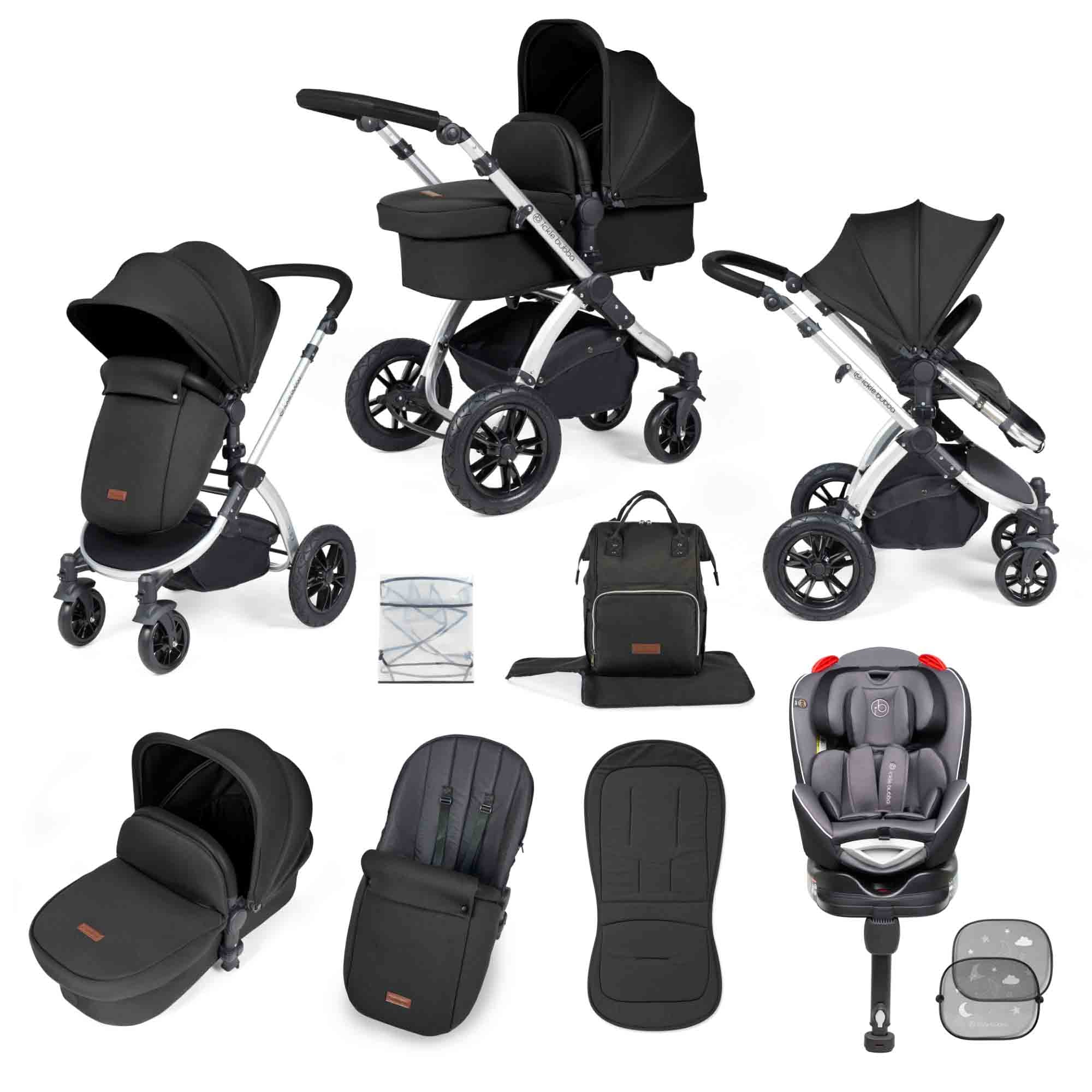 Stomp Luxe Pushchair & Rotating Group 0+/1/2 ISOFIX Car Seat