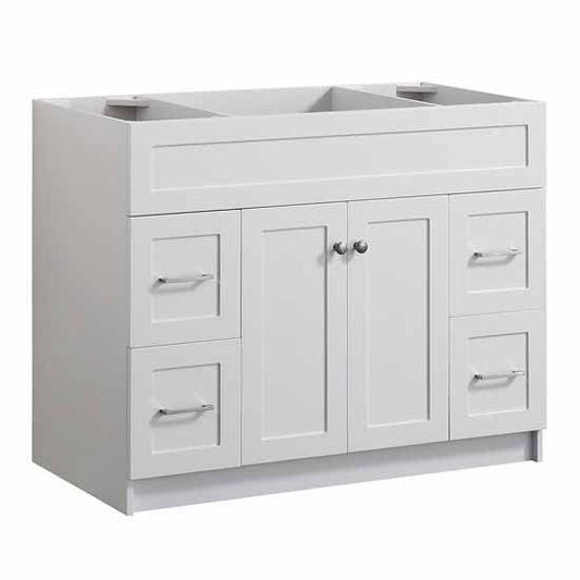 42" Single Sink Base Cabinet In White