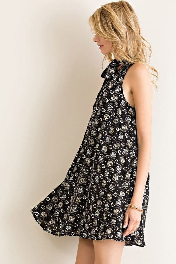 LARGE Black Entro A Line Floral Dress – Zelle Boutique