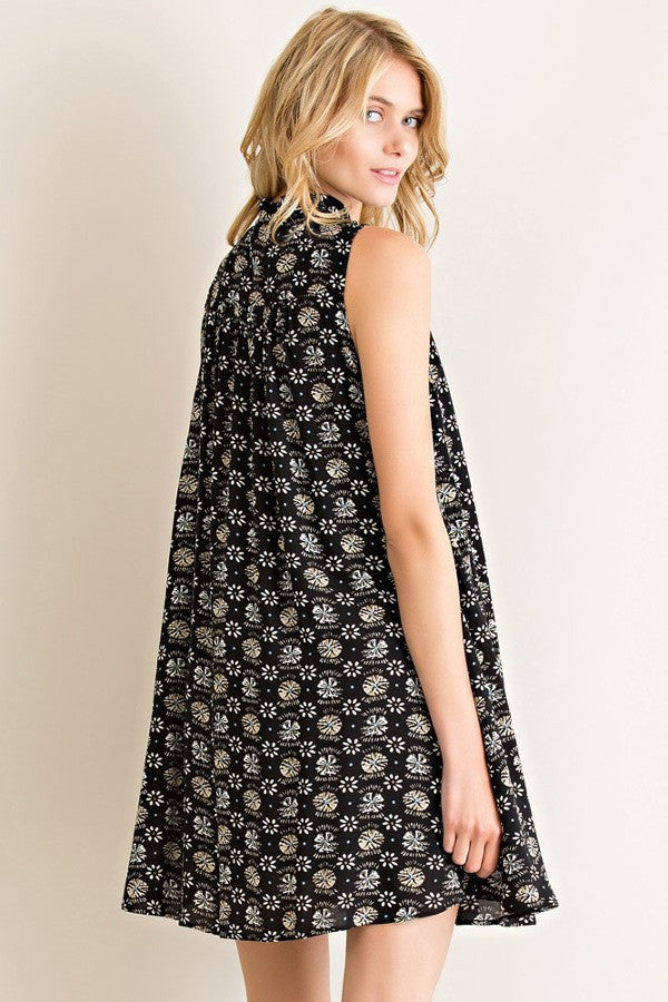 LARGE Black Entro A Line Floral Dress – Zelle Boutique