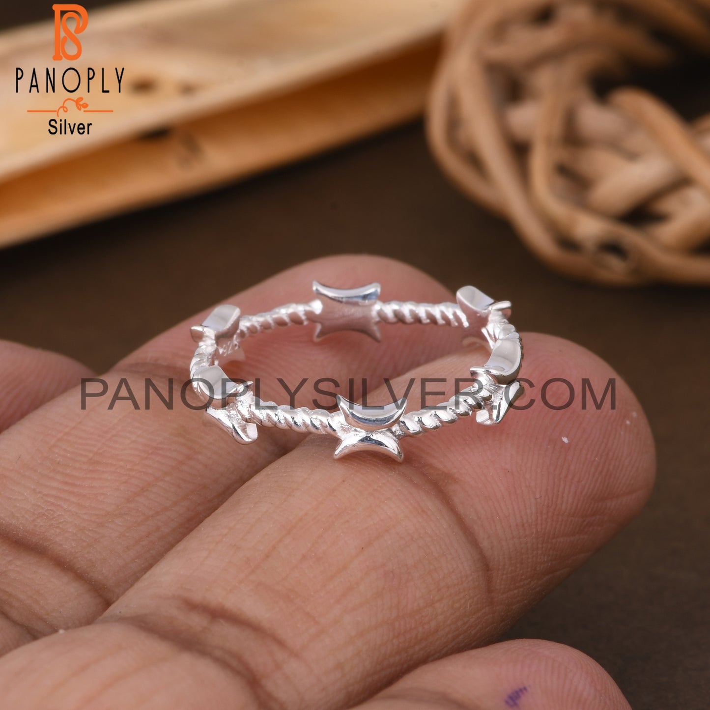 925 Handmade Sterling Silver White Butterfly Pattern Shaped Designer In The Plain Ring Jewelry