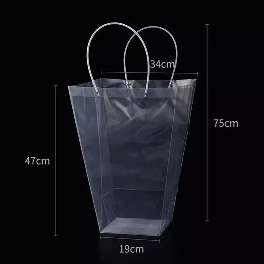 Trapezoidal Flower Packaging Bag With Printed Golden - Temu