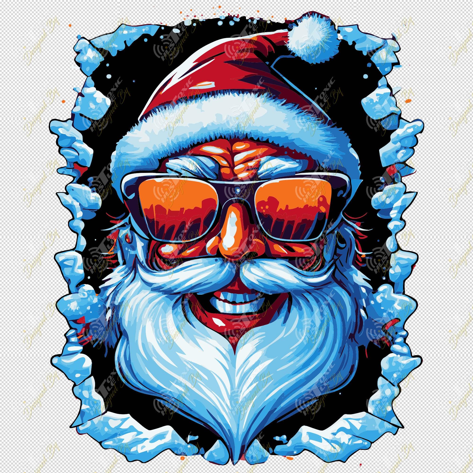 Hipster Santa 2 - PNG - ToxicHustle Designs