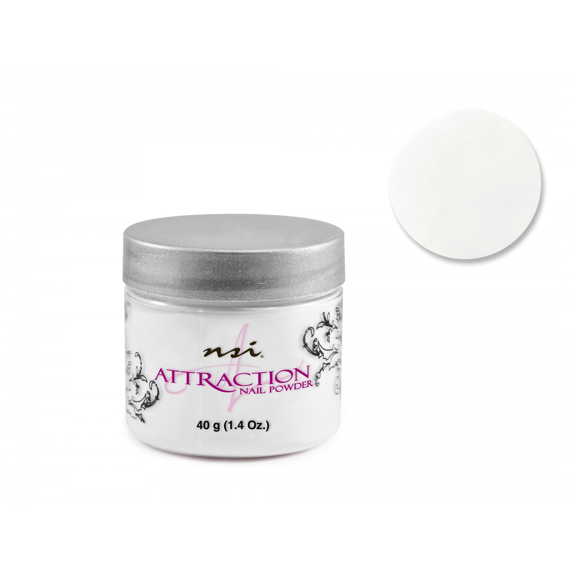 NSI Attraction Nail Powder 40grm - Pure White