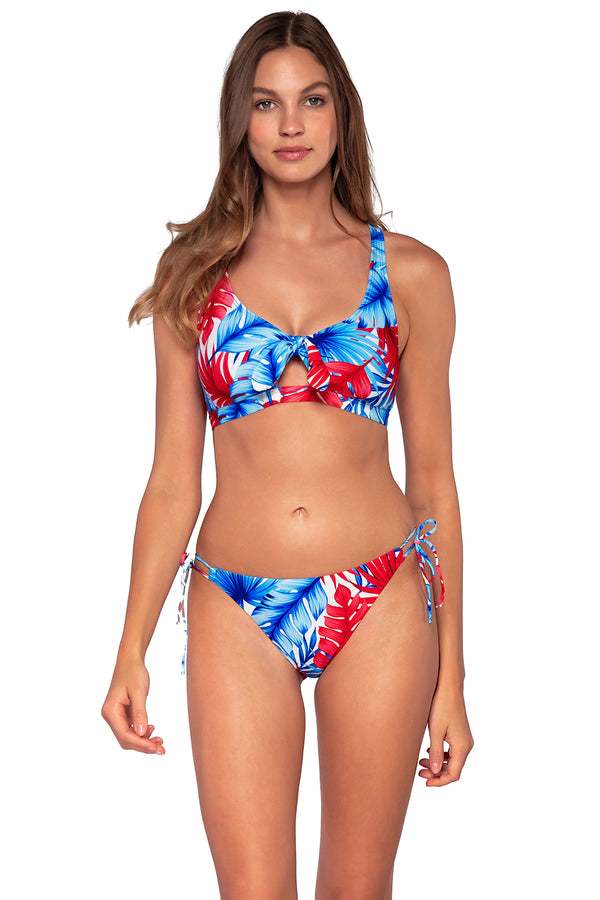 American Dream Brandi Bralette, Sporty & Adjustable Bikini Top, Sunsets