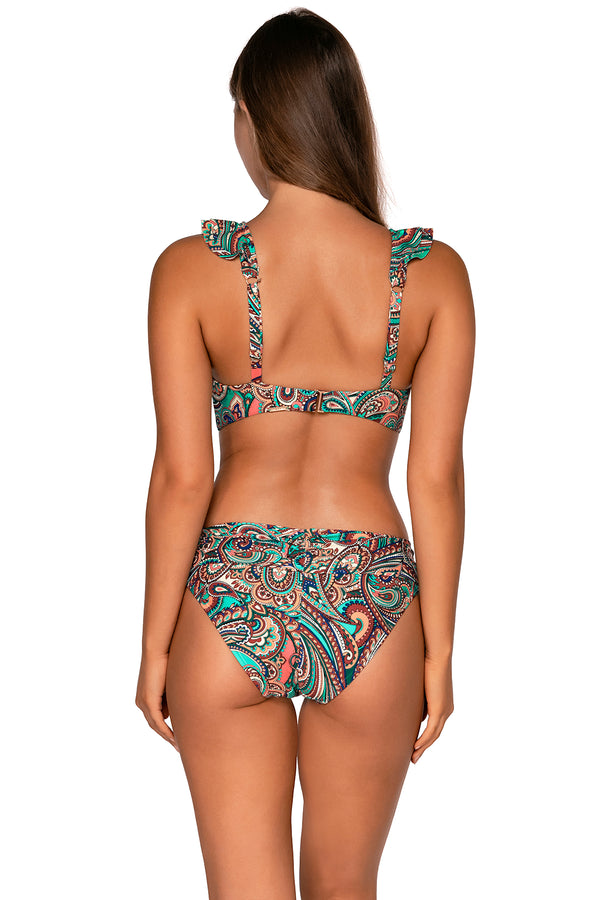 Sunsets Swimwear Hannah Seaside Aqua High Waist Bikini Bottom 33B