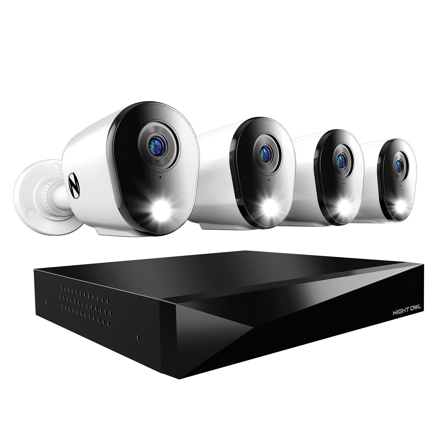 2-Way Audio 12 Channel DVR Security System with 1TB Hard Drive and 4 Wired 1080p Deterrence Cameras - Night Owl SP product image