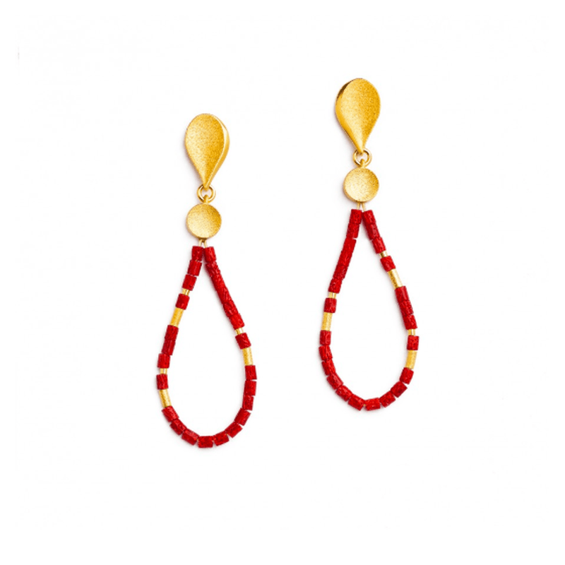 sponge coral earrings