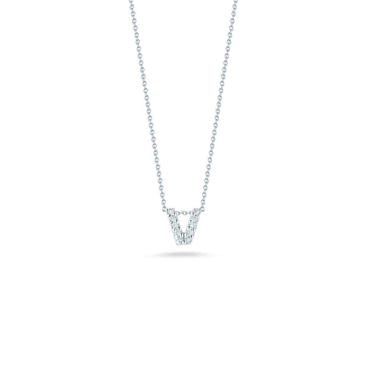 Louis Vuitton Vintage - Lacquer Essential V Necklace - Silver - LV Necklace  - Luxury High Quality - Avvenice