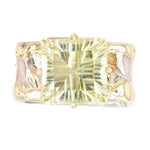 14K Gold & Crystalline Silver Margarita Quartz Ring - 47913-Fusion Designs-Renee Taylor Gallery