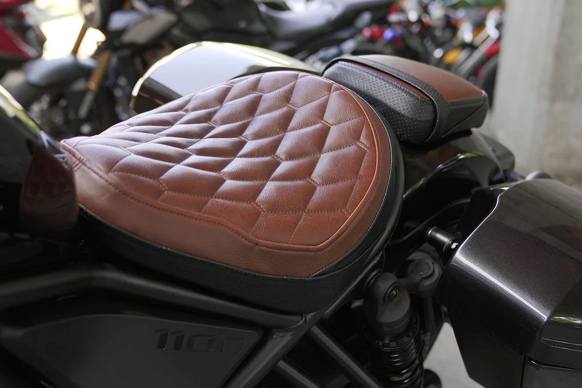 Luimoto seat cover for Honda Rebel made from marine-grade waterproof materials