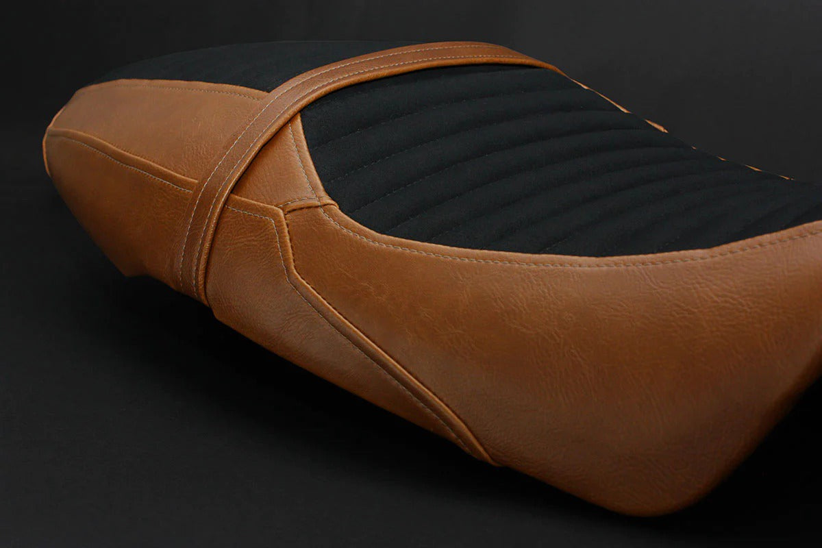 Luimoto seat cover made from marine-grade vinyl and Japanese synthetic suede