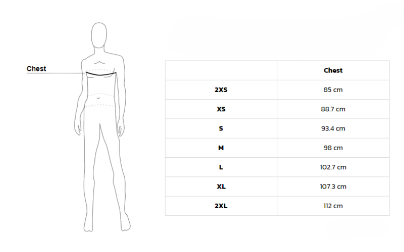 Size Chart - Gobik Mens Tops