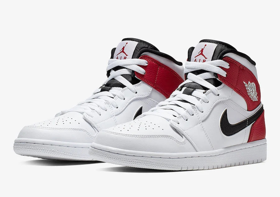 Nike Air Jordan 1 Mid White Chicago 554724-116 Sneaker Basketbal