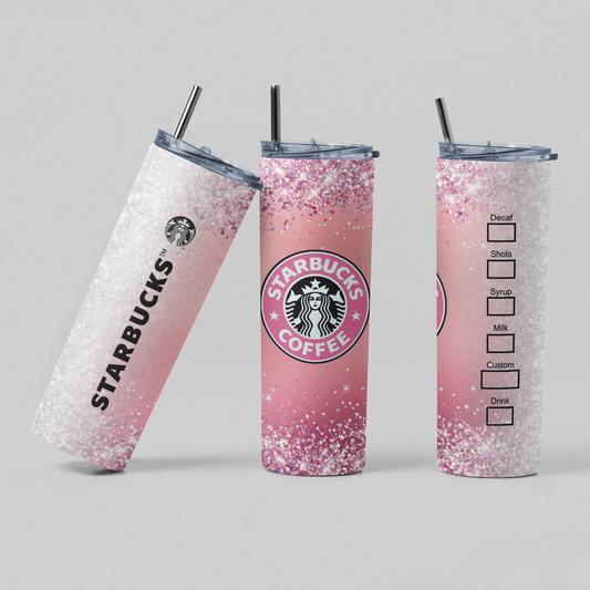 Starbucks Pink Glitter Yoda 20oz Skinny Tumbler — Starbucks Pink Glitter  Yoda 20oz Skinny Tumbler