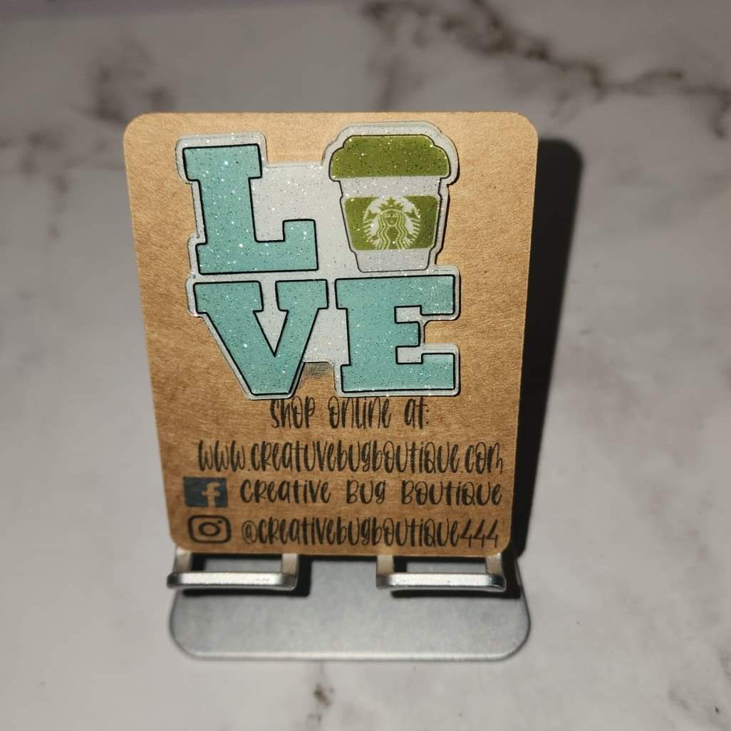 Love To Go Cup Badge Reel
