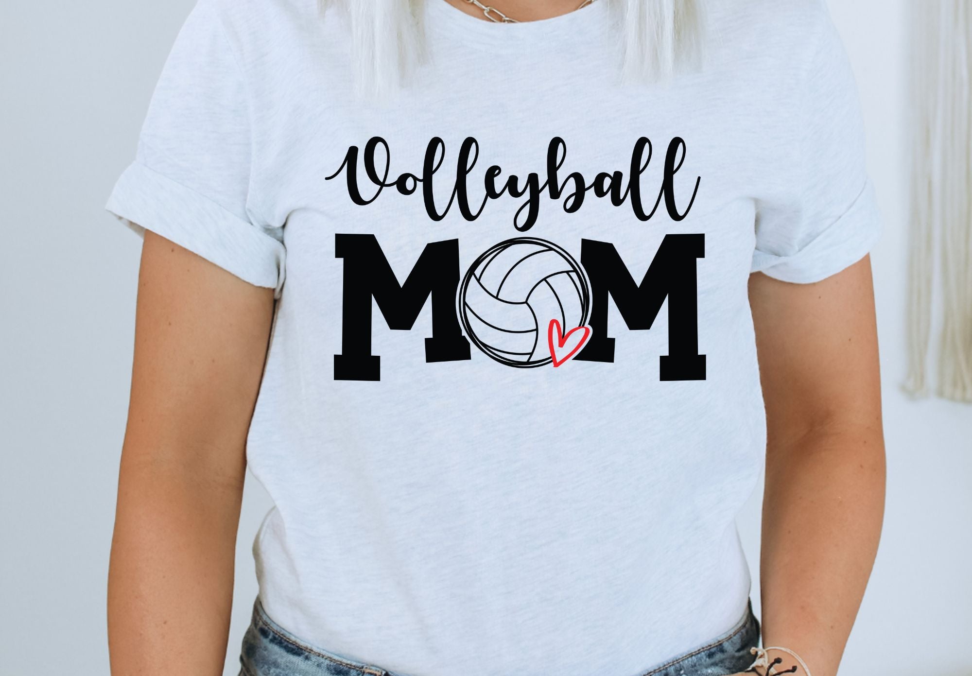 Volleyball Mom Heart – Rebel Creek Printing