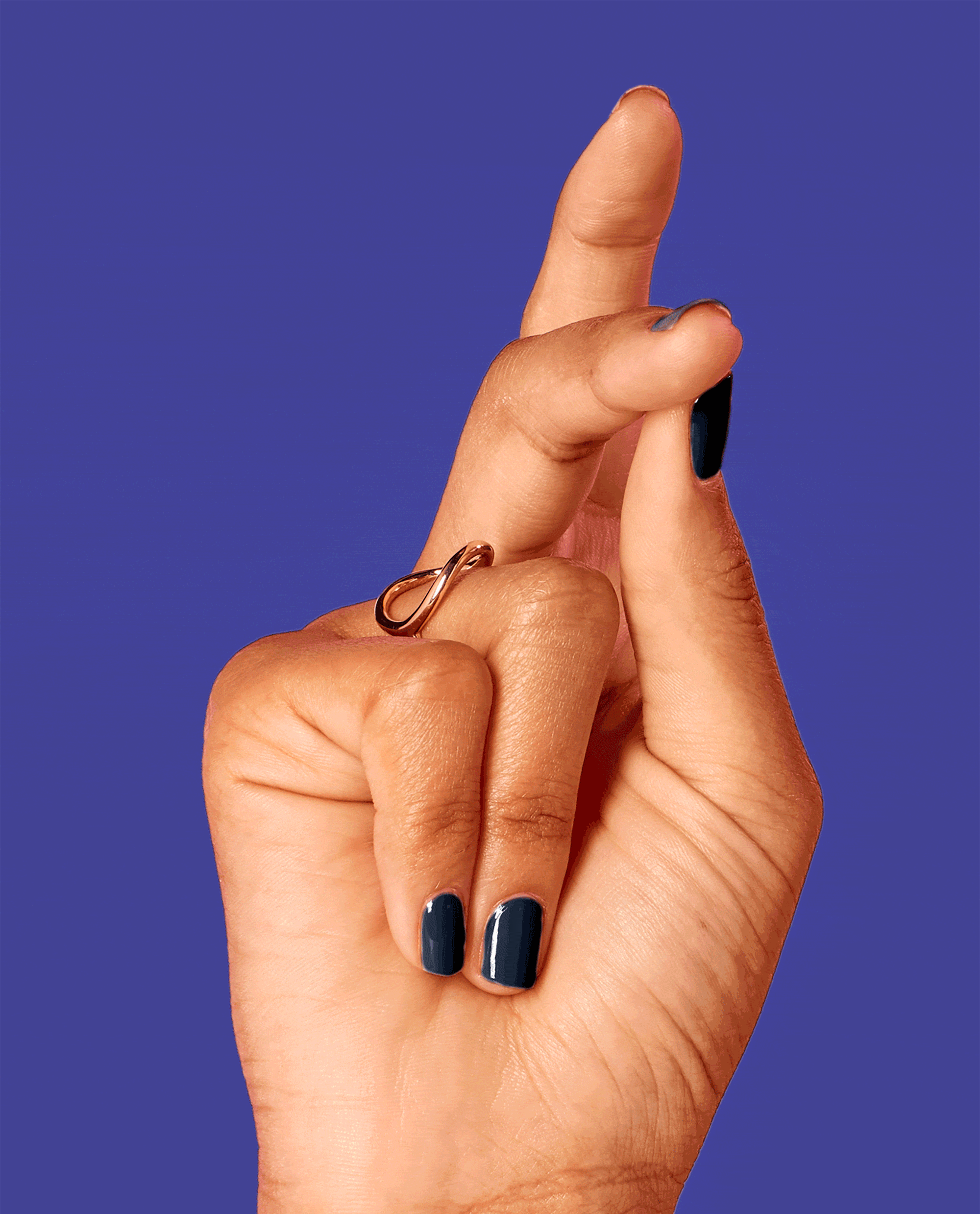 OPI Midnight Mantra Blue Nail Polish GIF