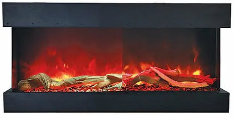 Amantii - Tru View Series - Indoor/Outdoor, 3-Sided Built-In Electric Fireplace, Smart