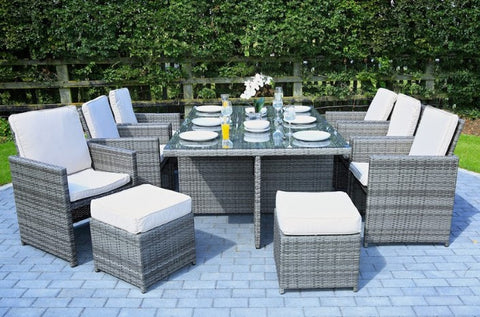 Cassandra Wicker Outdoor Dining Set - 6 Chairs