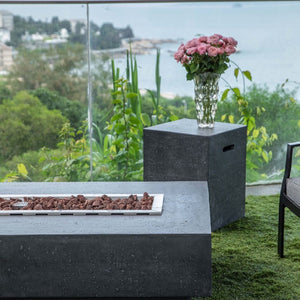 Elementi - Hampton Fire Table - Dark Gray - OFG139DG - Yardjoyment