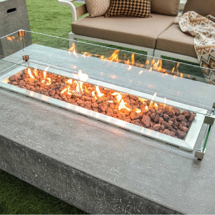 Elementi - Hampton Fire Table - Light Gray - OFG139LG