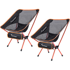 FBSPORT Silla Camping Plegable Juego de 2, Ligera Compacta