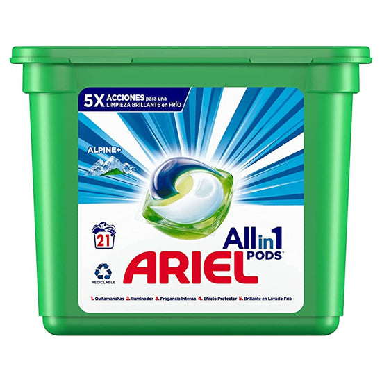 Ariel detergente en cápsulas all in one 21 u. Alpine +