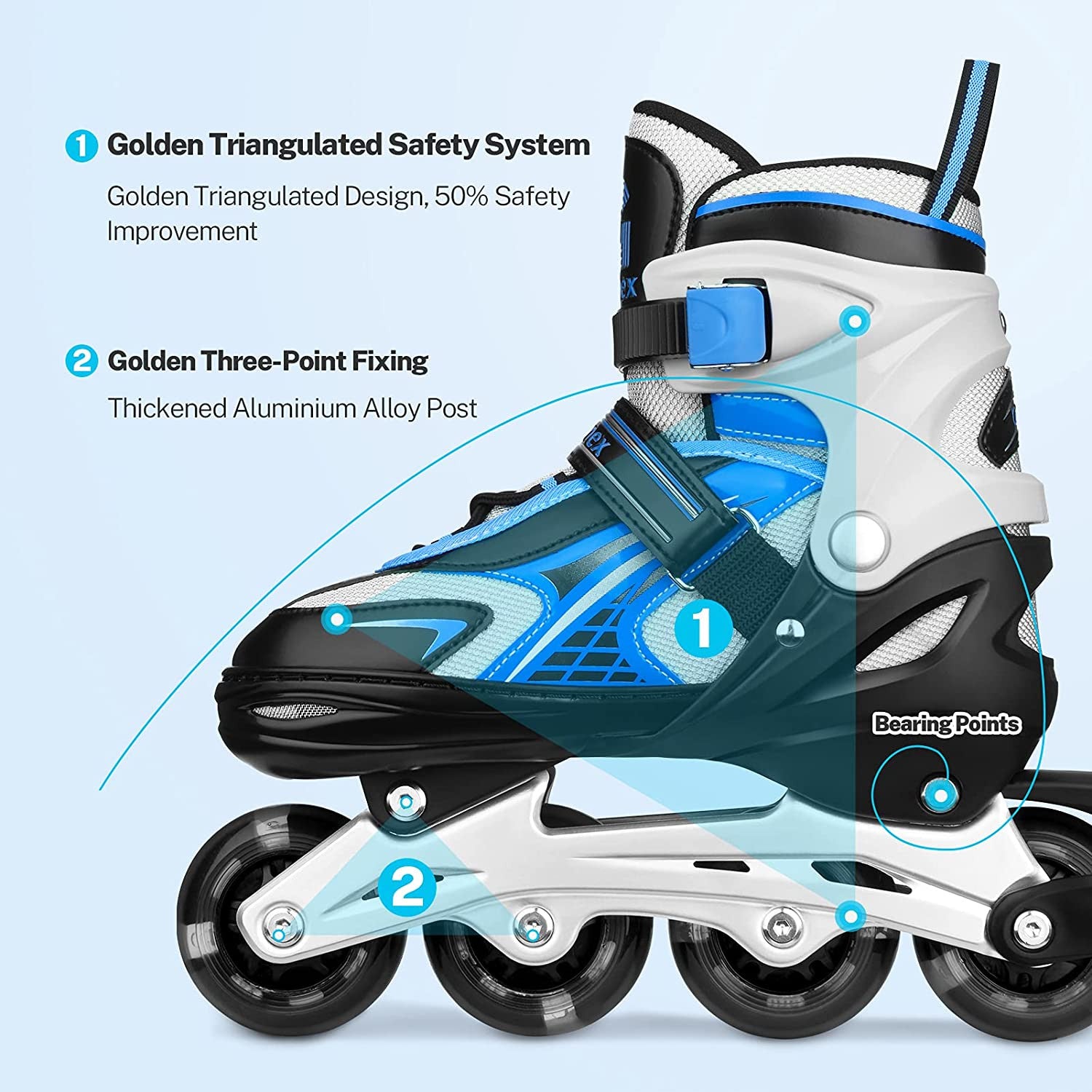 Gonex Patines en línea para niñas y niños, patines ajustables para  exteriores, patines en línea para niños, adolescentes y mujeres con ruedas