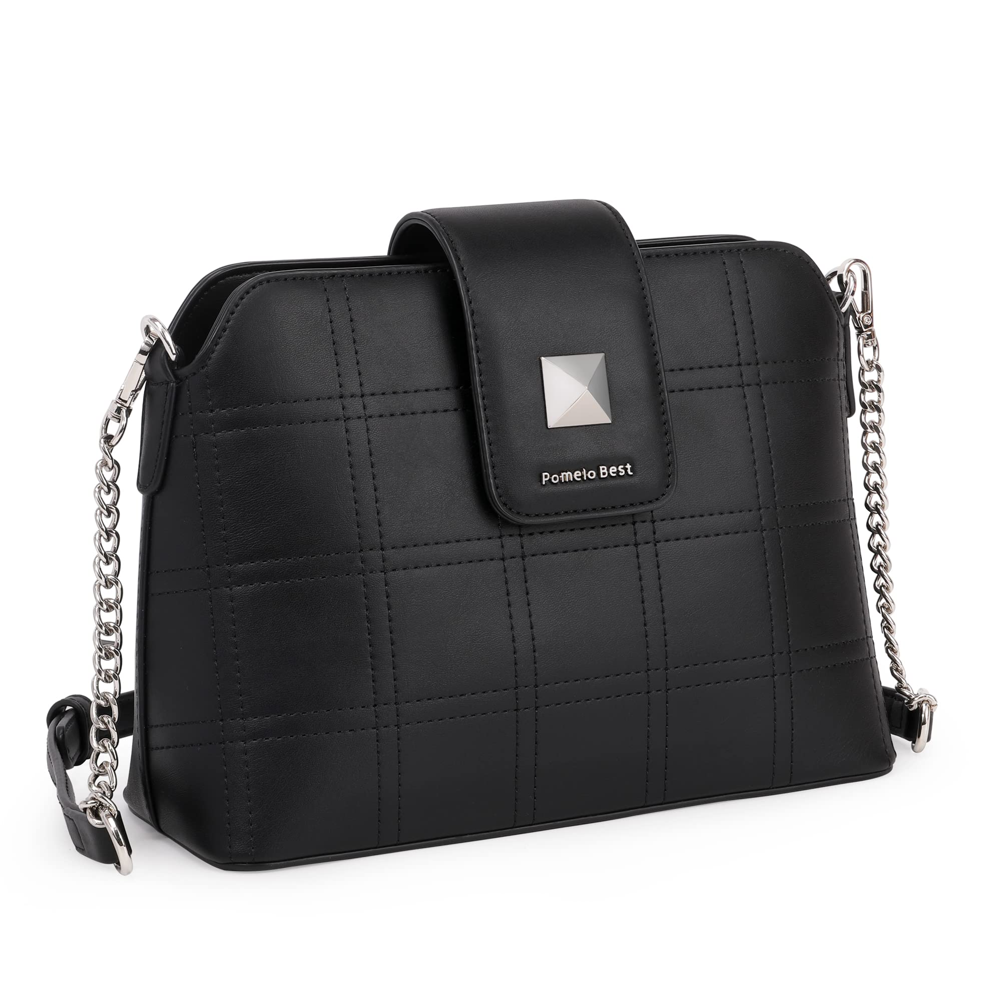 BOLSO HOMBRO Y BANDOLERA DE MUJER NEGRO GARNI MILANO