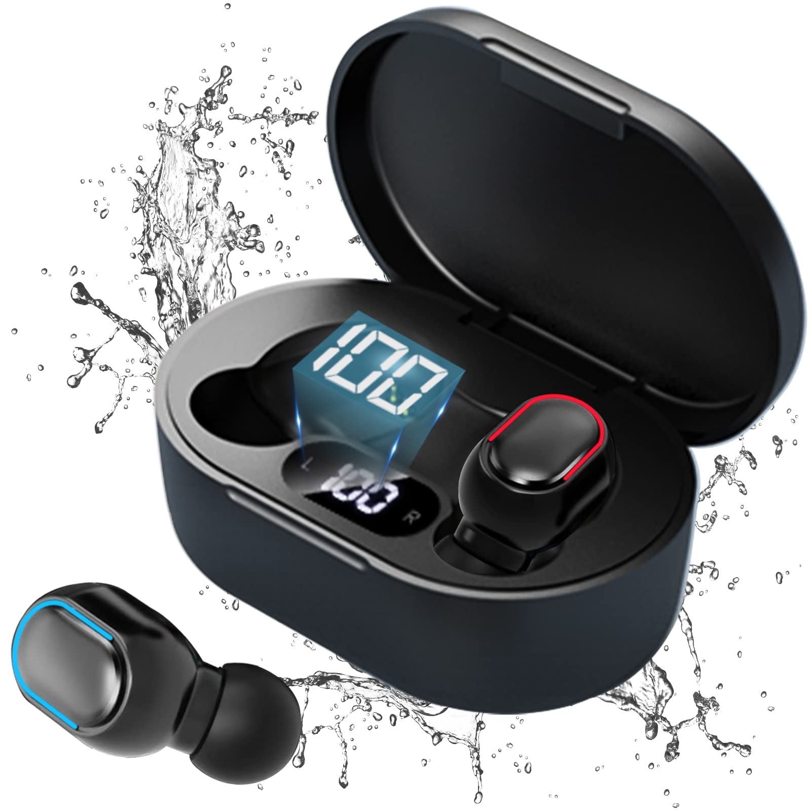 StrawExpert Auriculares Inalámbricos Deportivos, Auriculares Bluetooth  Reducción de Ruido, Cascos Inalámbricos Bluetooth con Microfono, Carga  Rápida