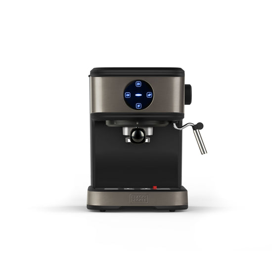 Black+Decker BXCO850E Cafetera espresso, 20 bar, función vapor, 1.5 L,  Inox, 850W