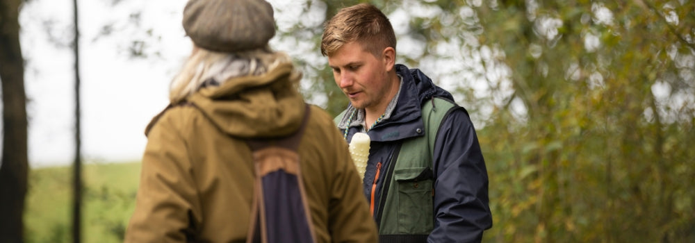 man participating in one to one gundog training session with Jules Morgan