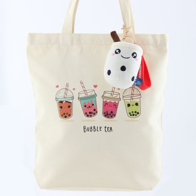 Milk Tea Bubble Tea Cute Canvas Tote Bag –