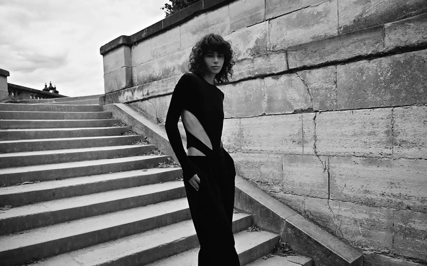 Tory Jet Black long sleeve body suit in FW23 Collection by Amazuìn