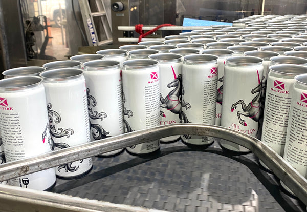 'The Unicorn' Moscato Cans ready to be canned