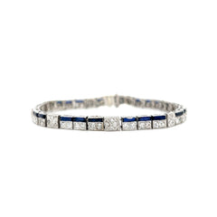 Art Deco Diamond & Sapphire Bracelet