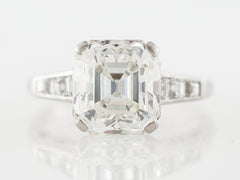 Art Deco Asscher Cut Diamond Engagement Ring