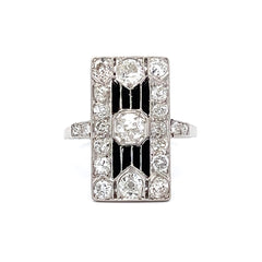 Vintage Art DEco Diamond Dinner Ring