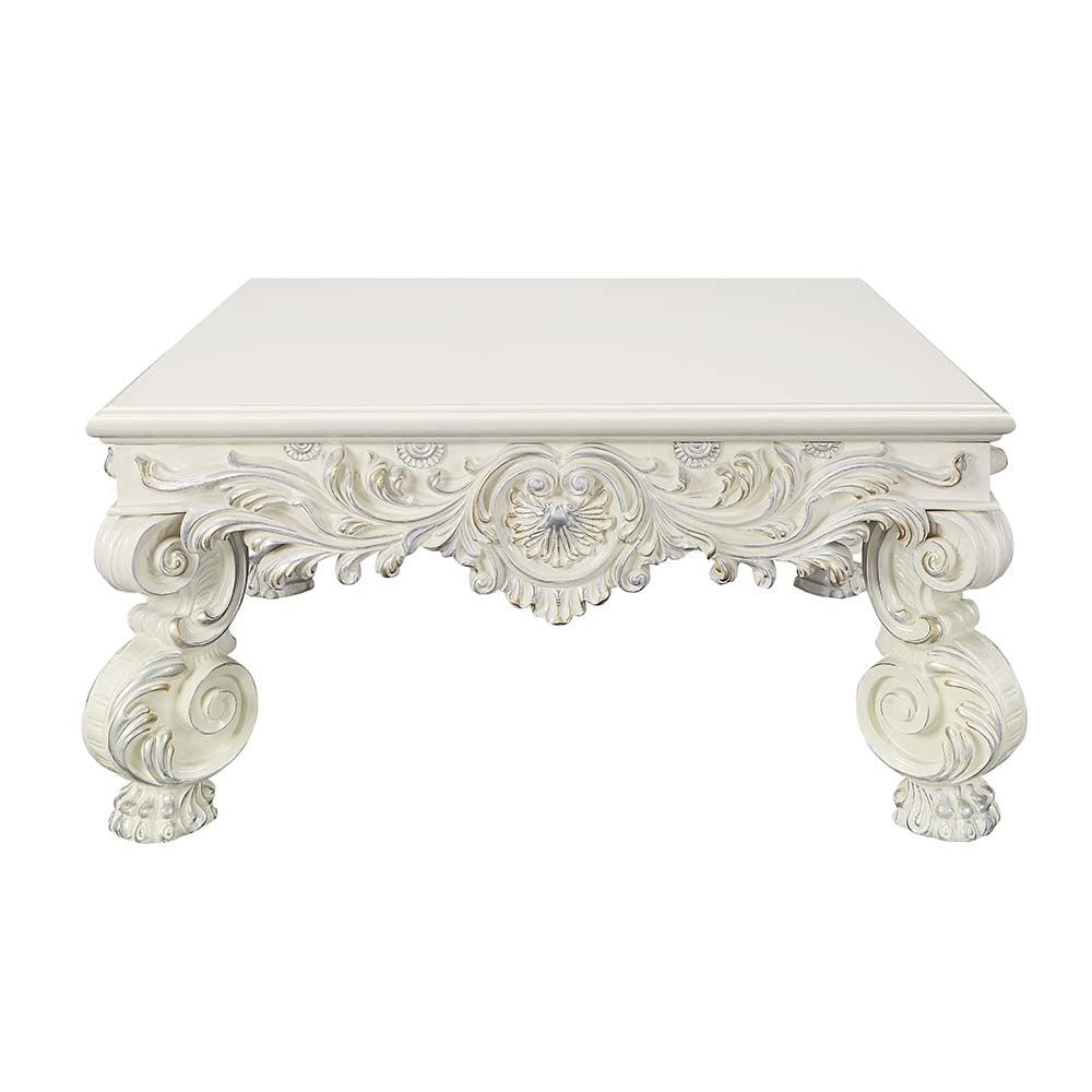ACME Adara Antique White Finish Coffee Table Model LV01217