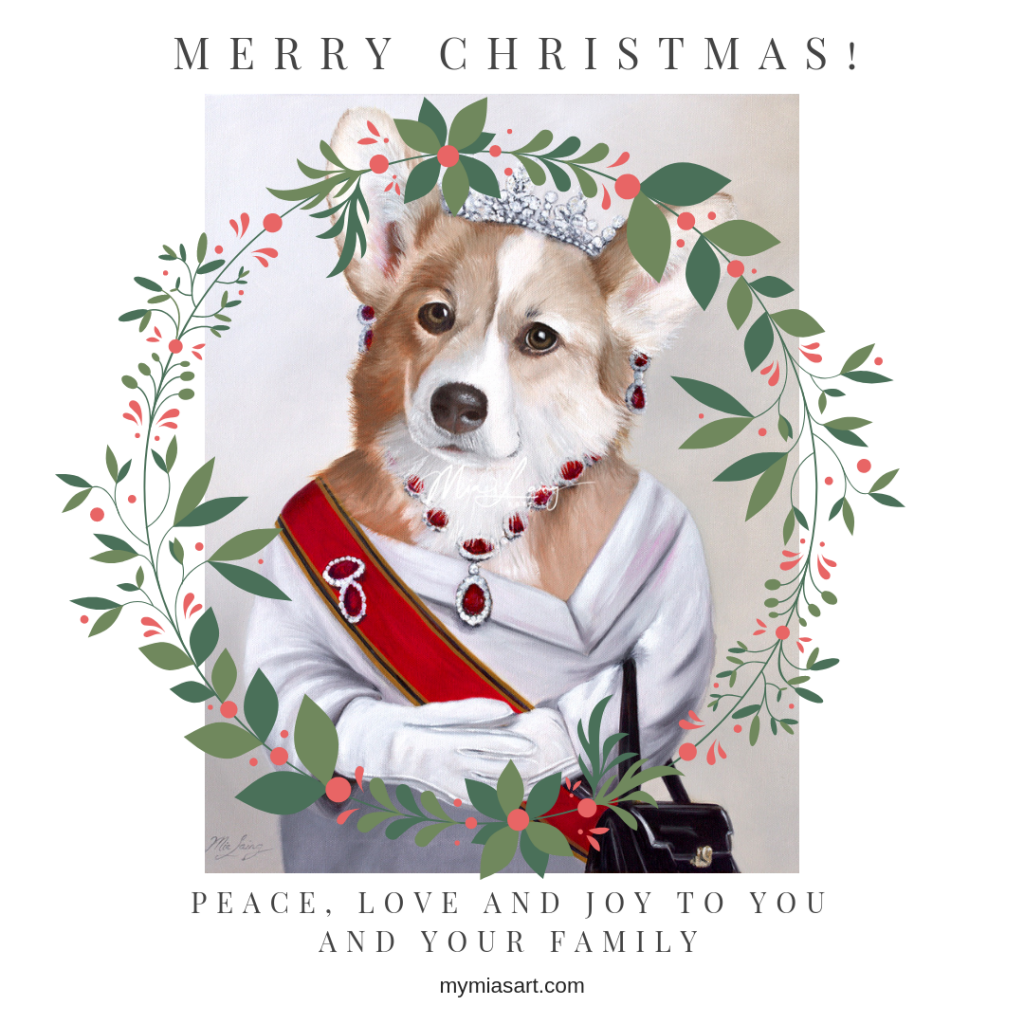 Merry Christmas Corgi from Mia Laing