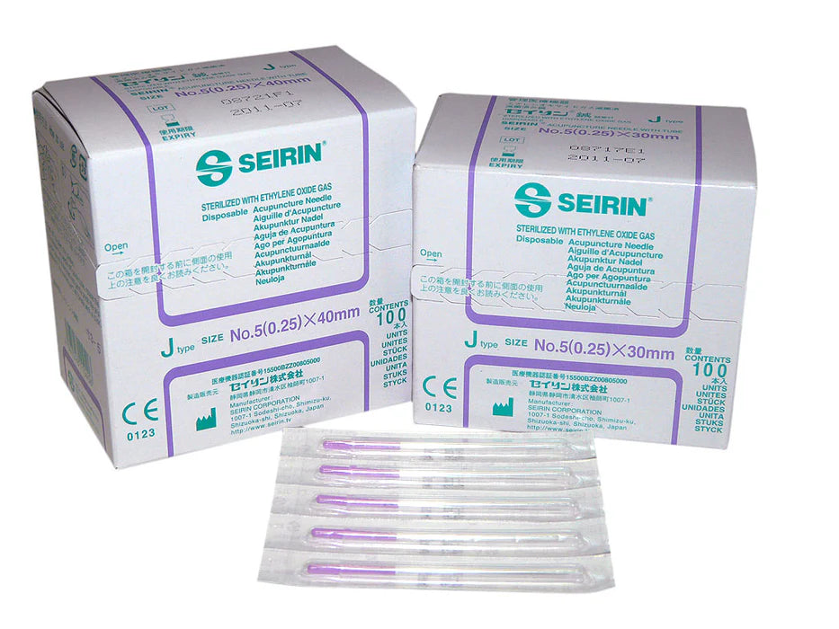 Seirin® J-Type Acupuncture Needles, 100/Box