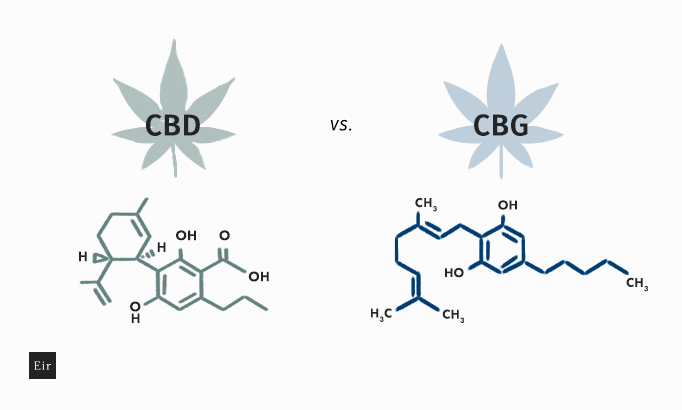 CBD and CBG structure