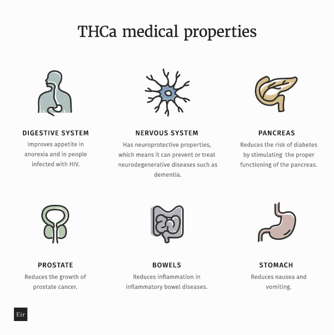 THCa lékařské vlastnosti