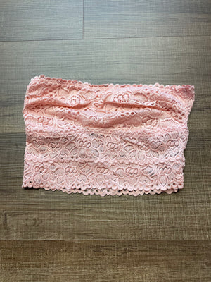 Aerie Pink Lace Bandeau Top (S) - BinxBerry Consignment