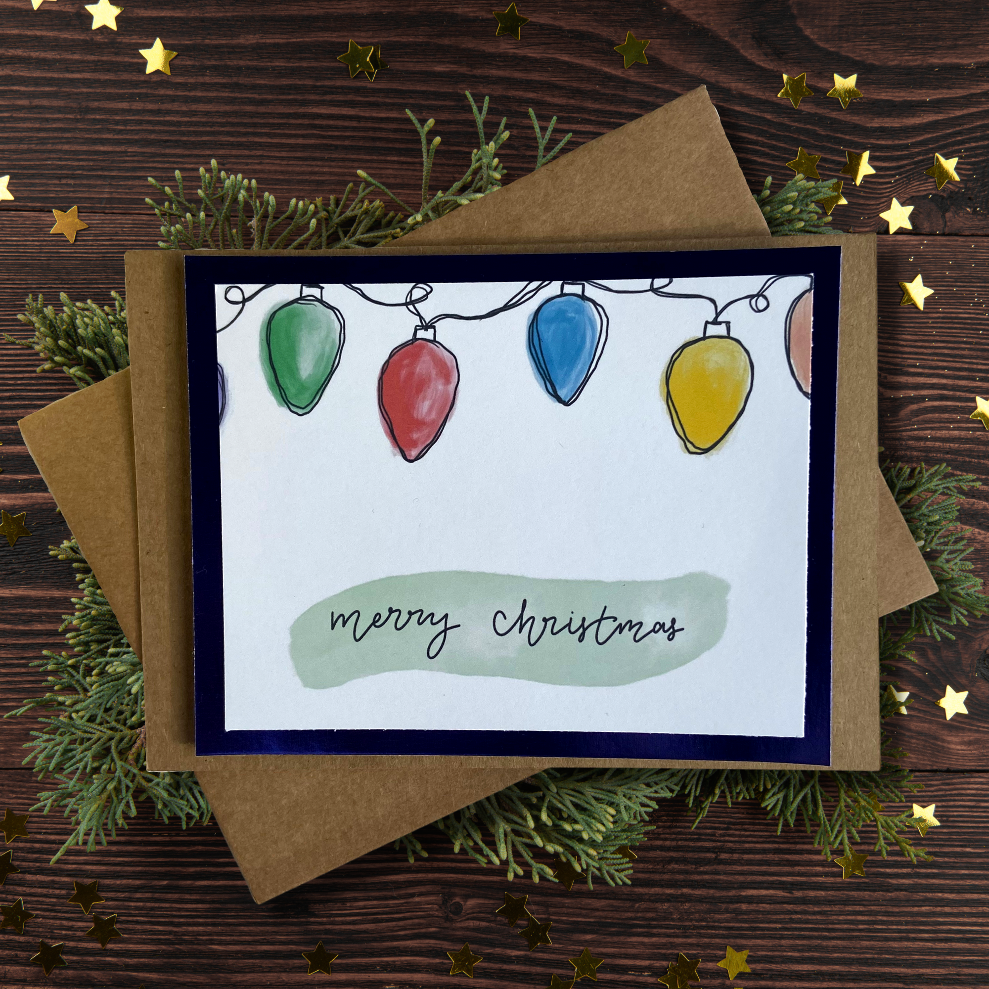 image for Merry Christmas Illustrated Christmas Card