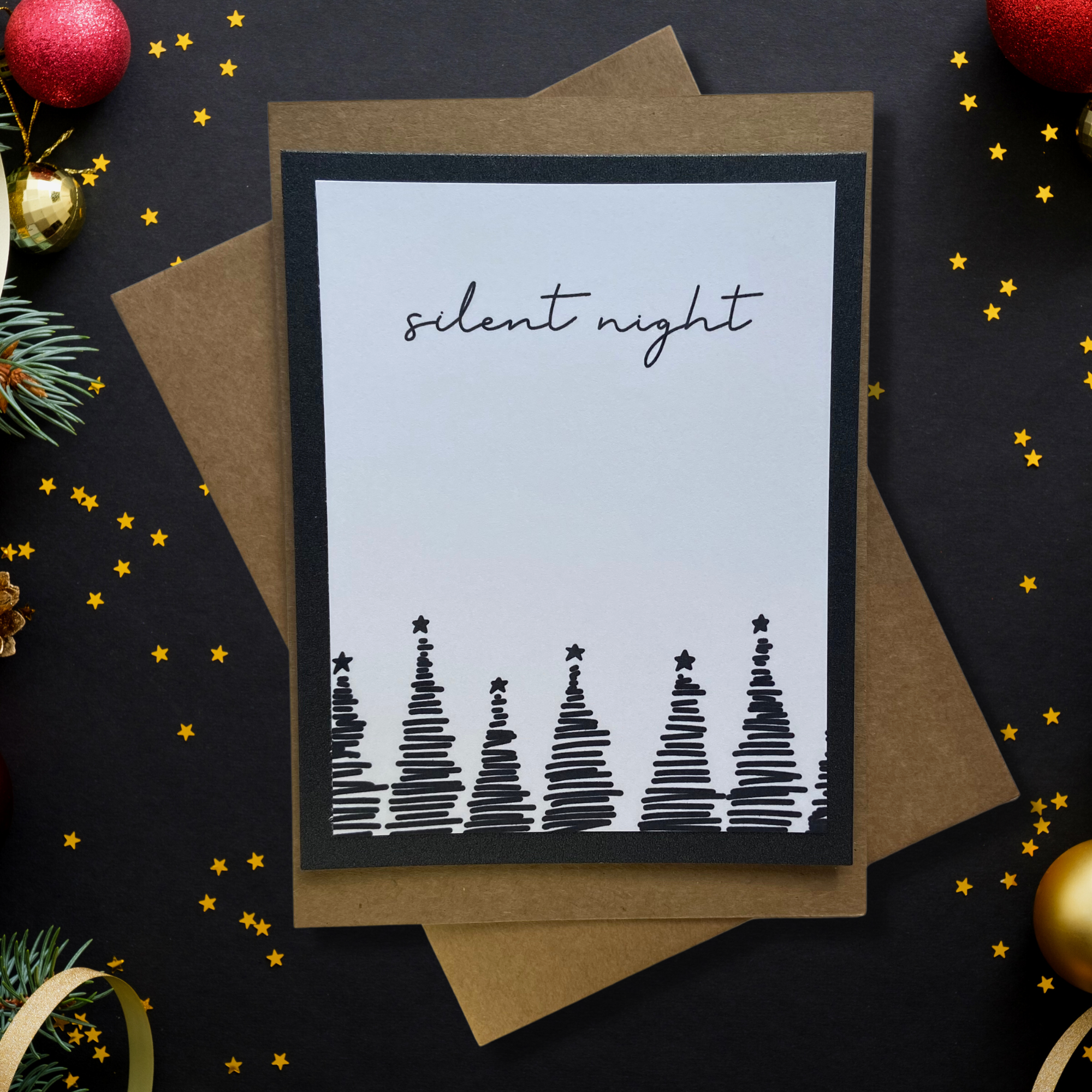 image for Silent Night Minimalist Christmas Card